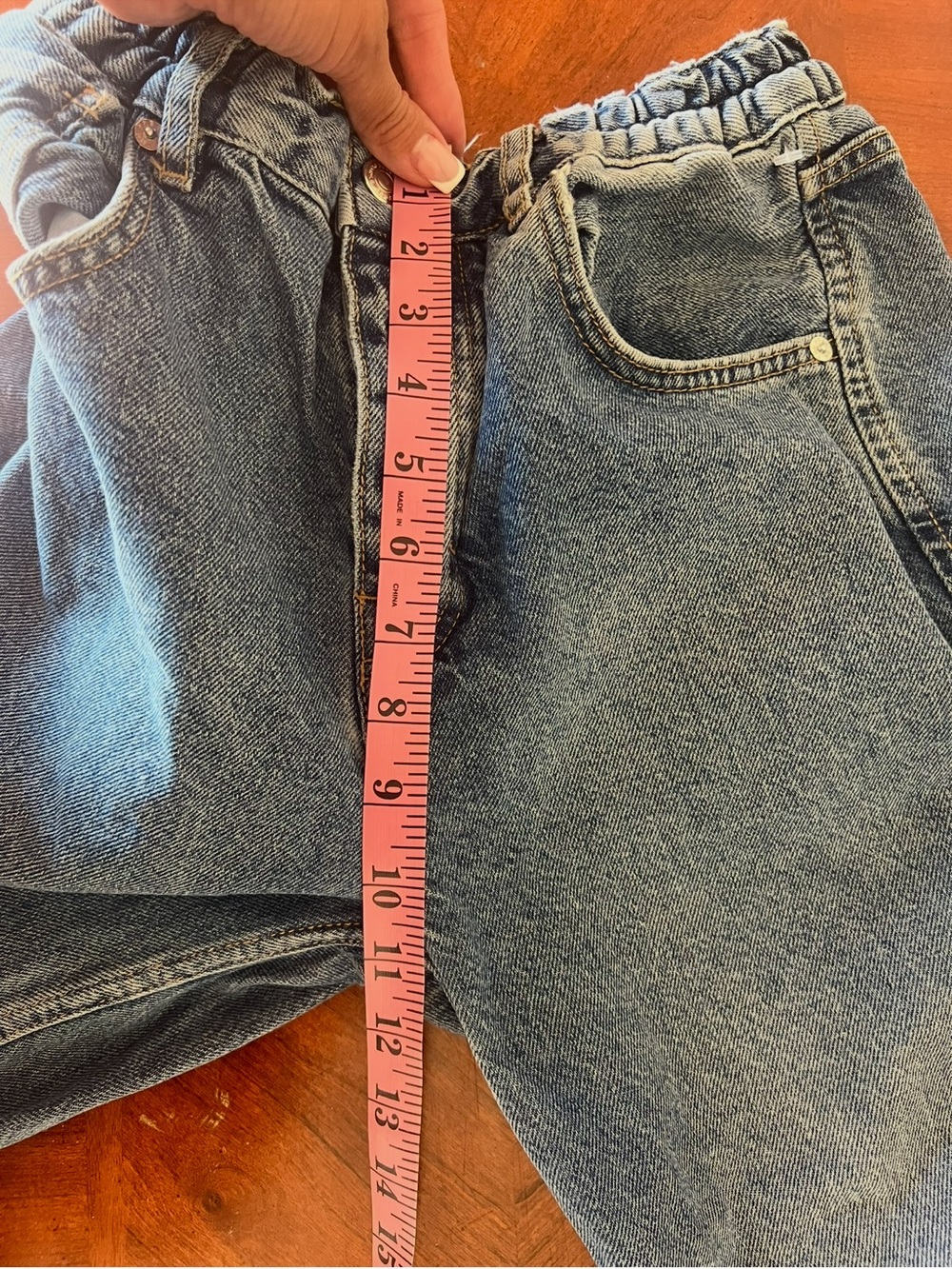We The Free Cotton Wide Leg Raw Hem High Rise Denim Boho Jeans Size 28 - Picture 11 of 14